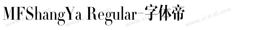 MFShangYa Regular字体转换